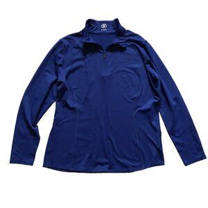 Bogner Medita 1/4 1/2 Zip Pullover Womens XXL Royal Blue Jacket Ski Long Sleeve